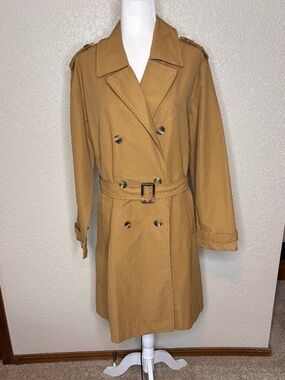 Old Navy Camel Tan All Weather Classic Trench Coat Women's Size XL